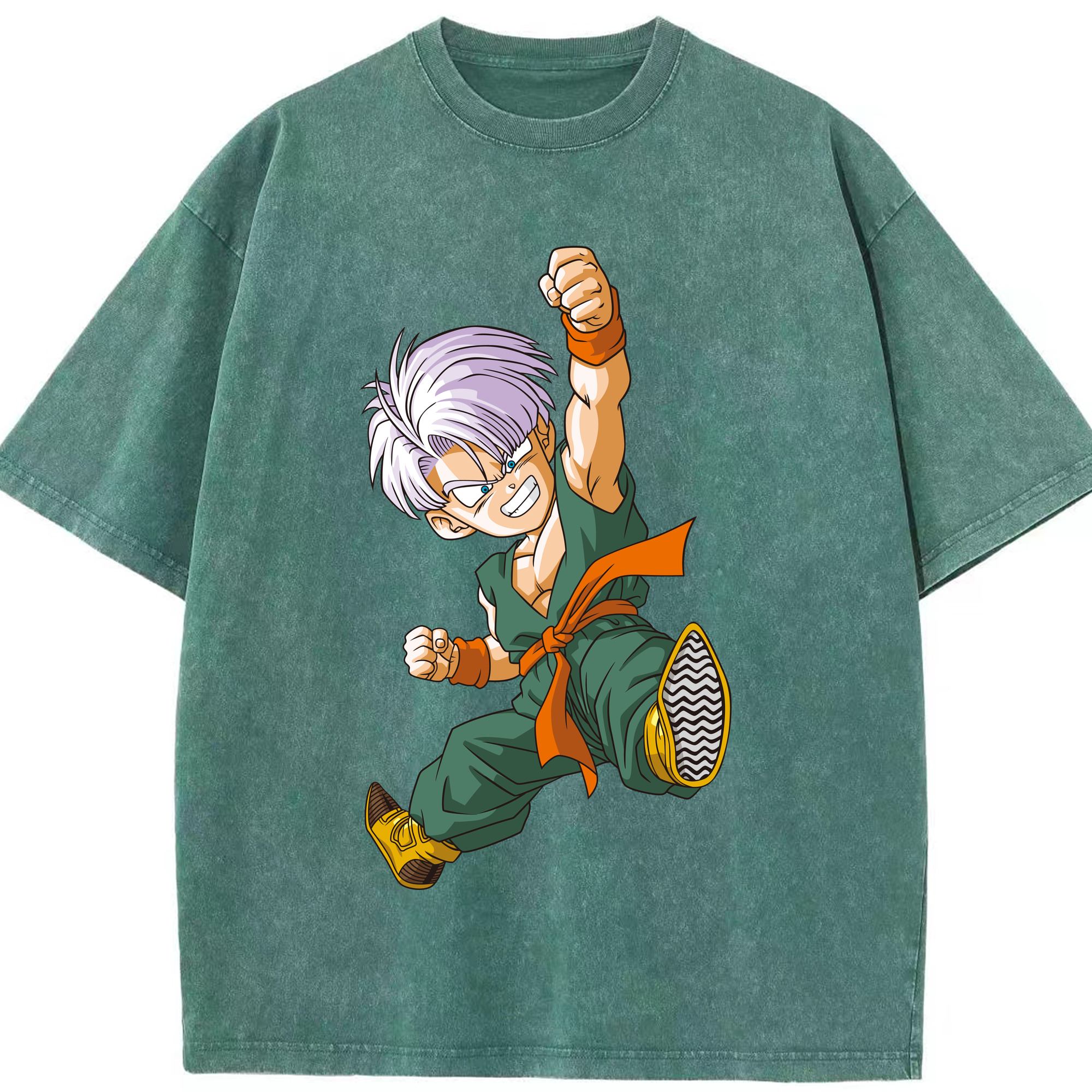 （画像用） ドラゴンボール トランクス（Torankusu）DRAGON BALL Trunks 綿100% ヴィンテージ風 半袖Tシャツ（フロントプリント）